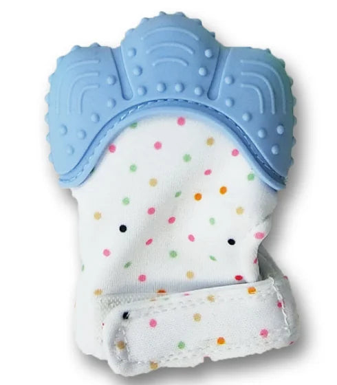 Food Grade Silicone Gloves Baby Teether Gloves Anti Eating Hand Teething Chewing Prevent Scratches Glove Toys Mitten Pain Relief