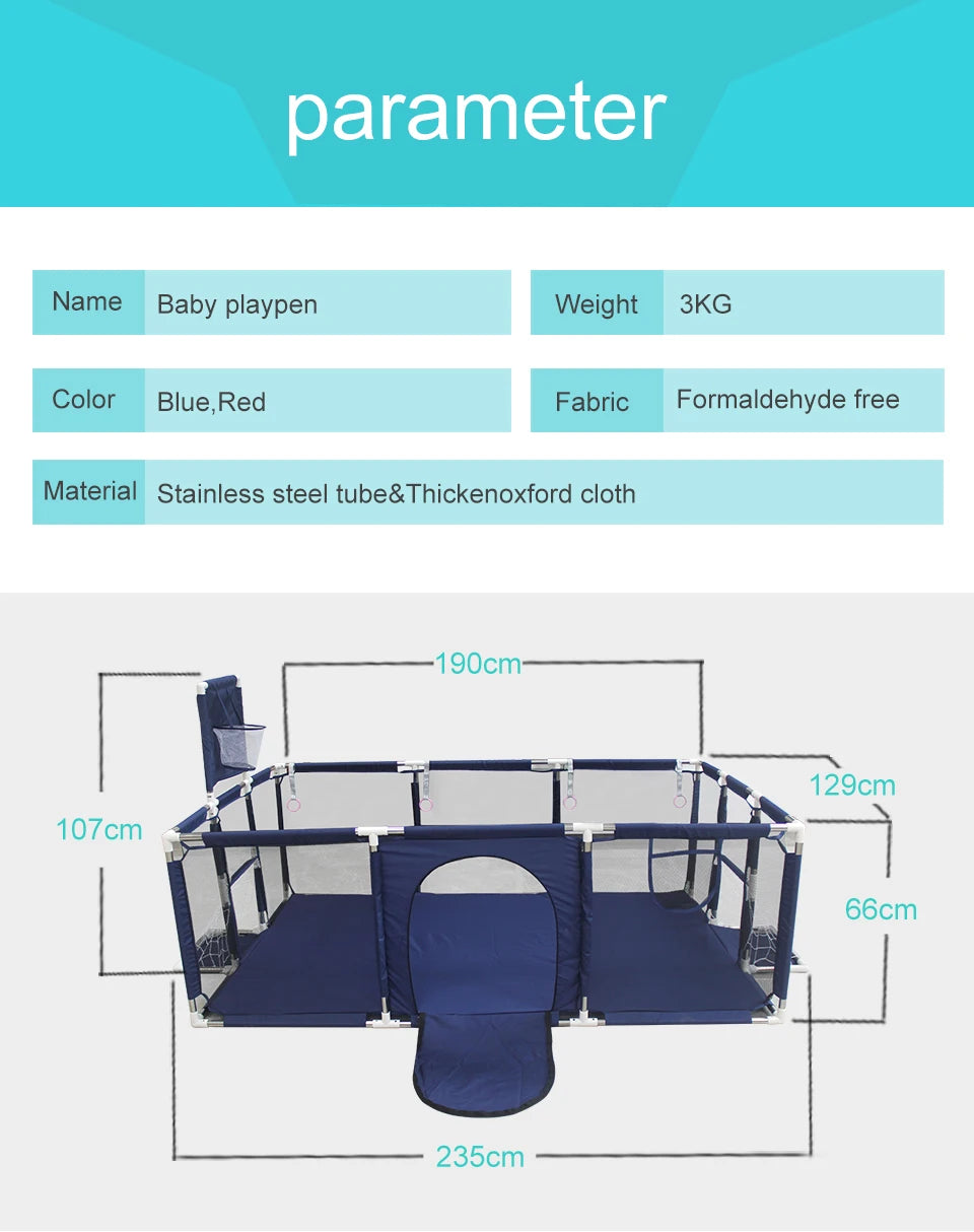 IMBABY Baby Playpen Safety Barrier Fence Larger Children's Playpens Kids Fence Dry Pool For Newborn Playground for Children
