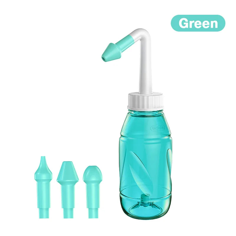 MAMIJOY 300ML Nasal Irrigator Nasal Rinse Bottle Nasal Wash Cleaner Nose Protector Avoid Allergic Rhinitis Adults Children Neti