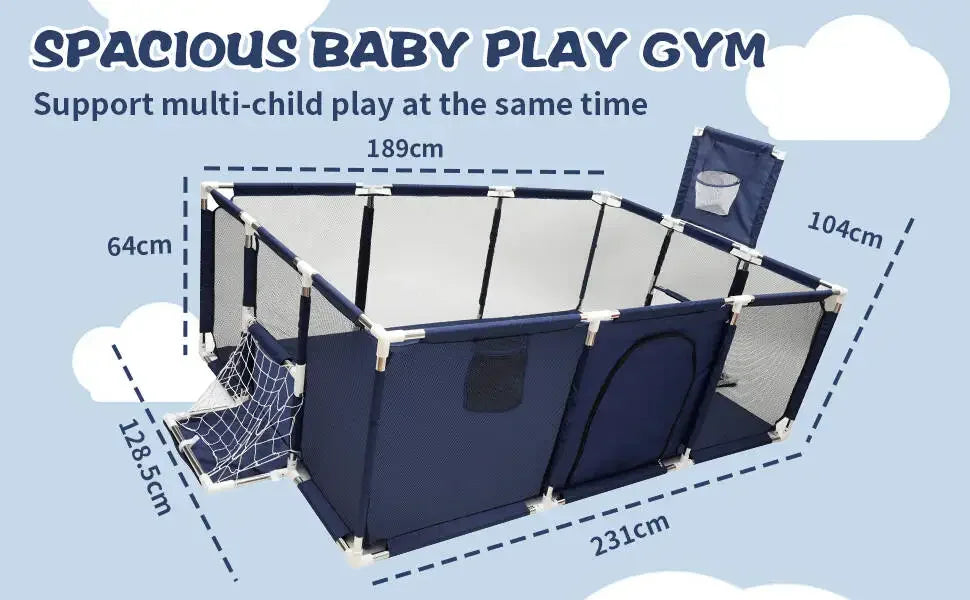 IMBABY Baby Playpen Indoor Baby Playground Large Playpen for Children Safety Protective Barrier Fence Waterproof Game Playpen