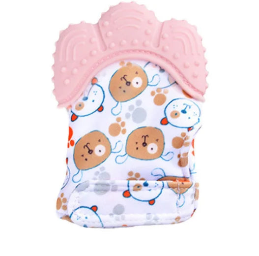 Food Grade Silicone Gloves Baby Teether Gloves Anti Eating Hand Teething Chewing Prevent Scratches Glove Toys Mitten Pain Relief