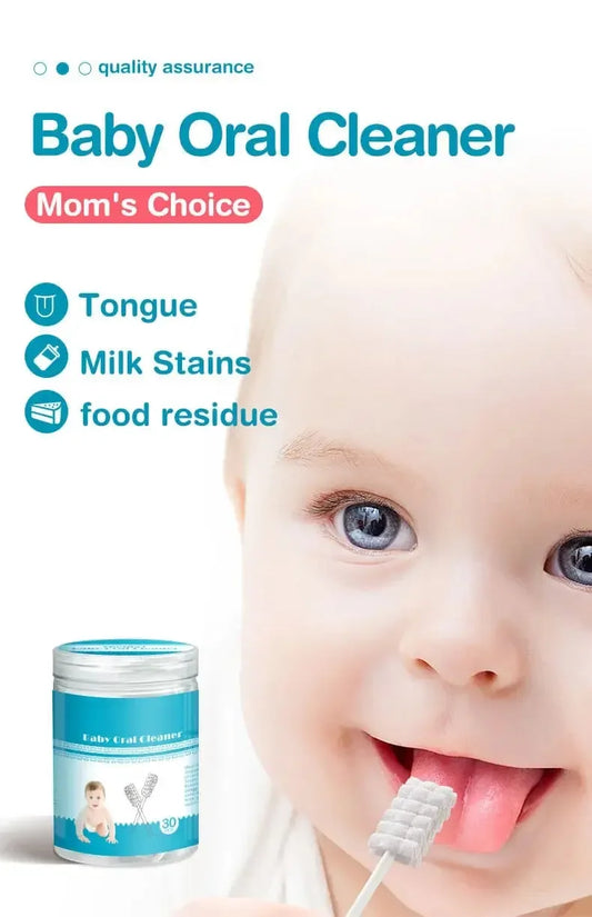 30/60pcs Baby Oral Cleaning Stick Disposable Cleaner Milk Teeth Gauze Toothbrush Baby Tongue Washing For Newborn Oral Care