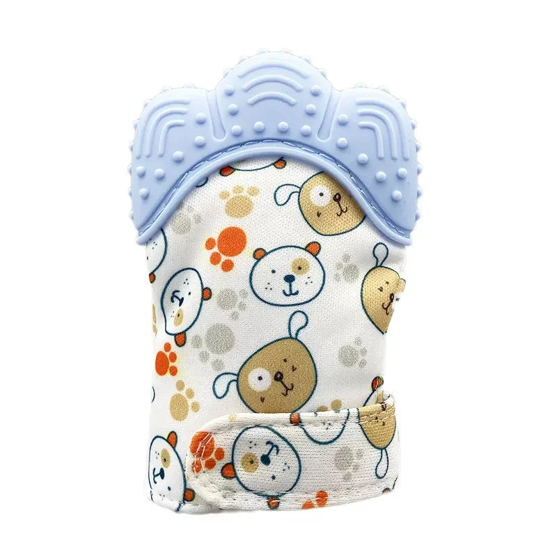 Food Grade Silicone Gloves Baby Teether Gloves Anti Eating Hand Teething Chewing Prevent Scratches Glove Toys Mitten Pain Relief
