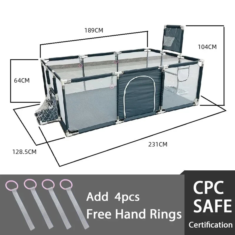 IMBABY Baby Playpen Indoor Baby Playground Large Playpen for Children Safety Protective Barrier Fence Waterproof Game Playpen