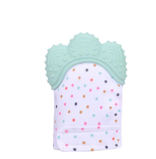 Food Grade Silicone Gloves Baby Teether Gloves Anti Eating Hand Teething Chewing Prevent Scratches Glove Toys Mitten Pain Relief