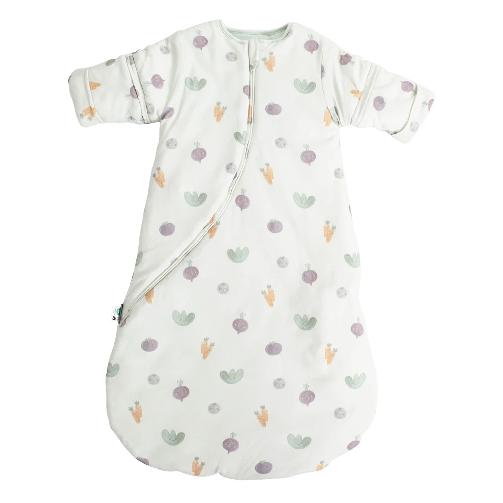 0-24 Months Baby Sleeping Bag With Removeable Sleeves Anti-Kick Blanket Wearable Baby Sleepsacks Beige Printed For Girls Boys