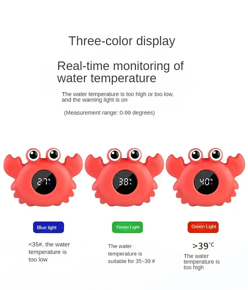 Baby Temperature Meter Floating Digital Water Baby Bath Temperature Meter LED Display Temperature Tester Safety Cartoon