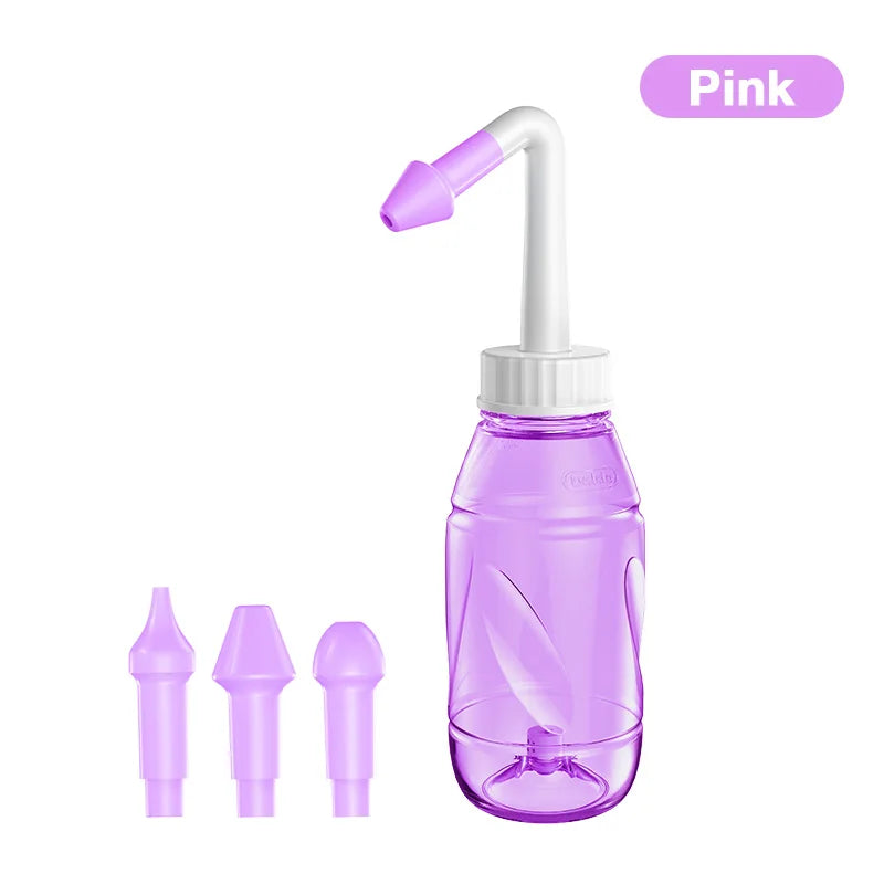MAMIJOY 300ML Nasal Irrigator Nasal Rinse Bottle Nasal Wash Cleaner Nose Protector Avoid Allergic Rhinitis Adults Children Neti