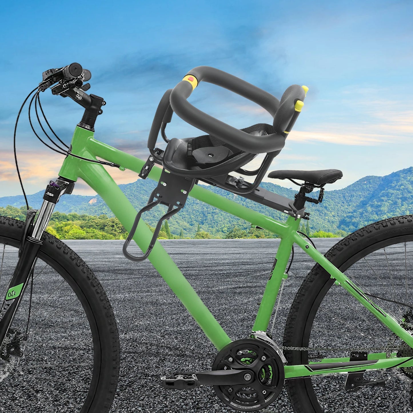 Bike Child Seat Bicycle Child Seat Adjustable Bicycle Child Safety Seat 35kg Load Capacity for Babies Around 1-5 Years Old