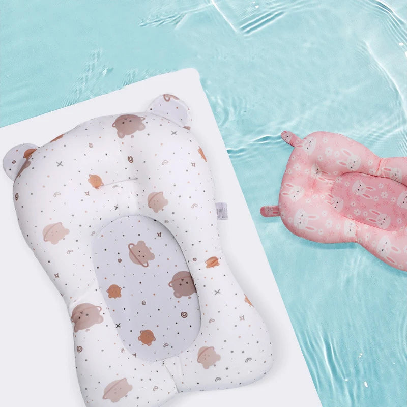 Adjustable Baby Bath Support Cushion Baby Bathtub Mat Newborn Comfortable Floating Safety Water Mat Foldable