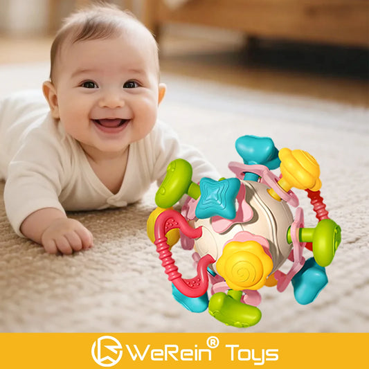 PLANET THEME GRABBLE MANHATTAN BALL TEETHING COMFORT FOR BABY