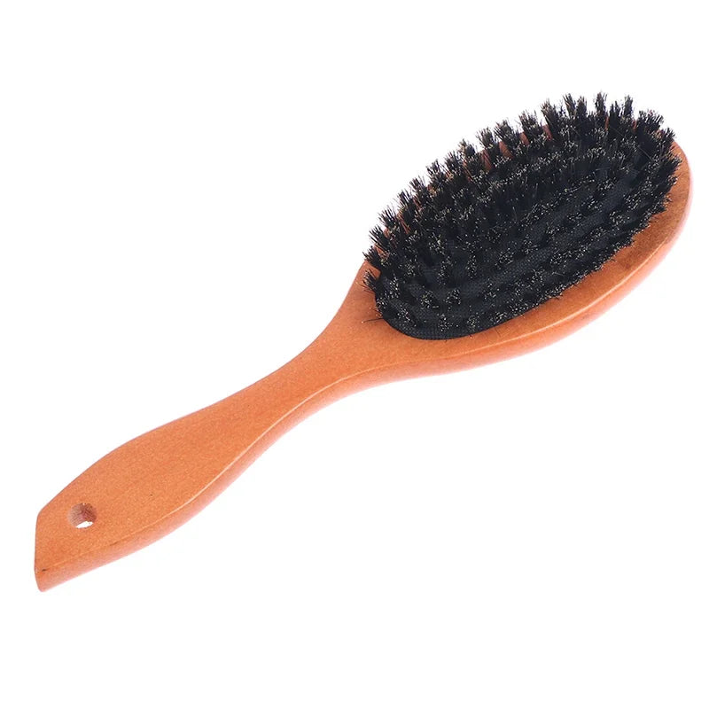 Boar Bristle Hair Brush Women Combs for Wood HairBrush Detangle Straightener Comb Barber Accessories