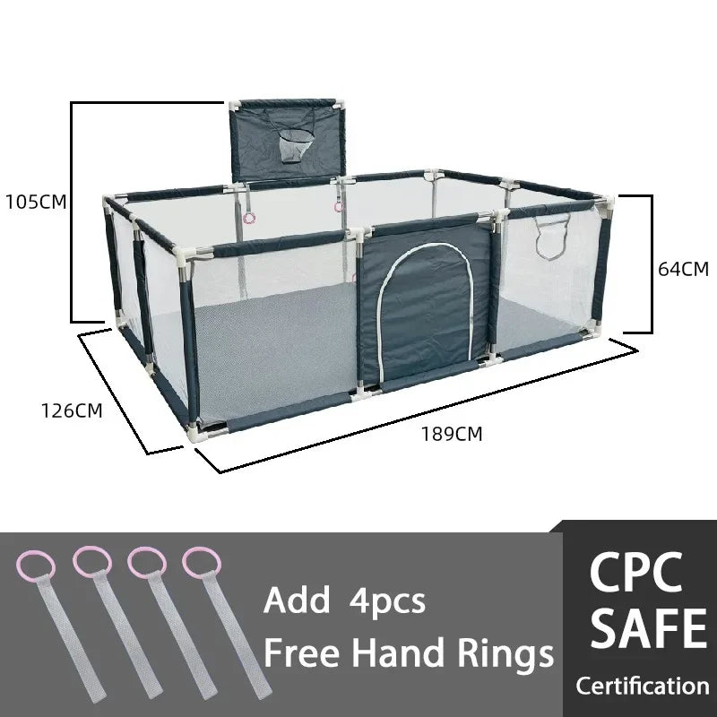 IMBABY Baby Playpen Indoor Baby Playground Large Playpen for Children Safety Protective Barrier Fence Waterproof Game Playpen
