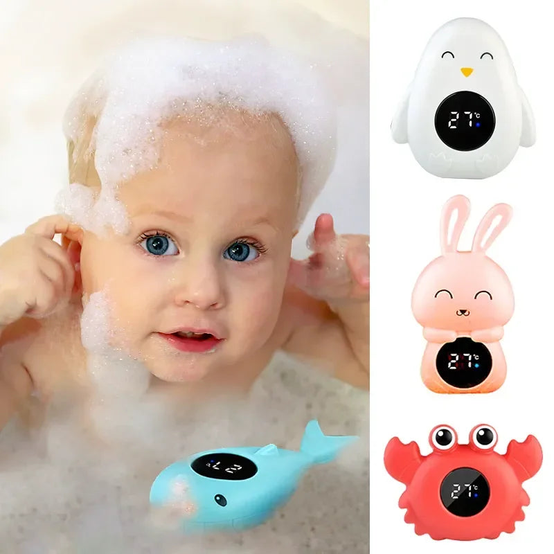 Baby Temperature Meter Floating Digital Water Baby Bath Temperature Meter LED Display Temperature Tester Safety Cartoon