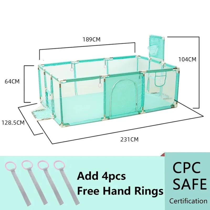 IMBABY Baby Playpen Indoor Baby Playground Large Playpen for Children Safety Protective Barrier Fence Waterproof Game Playpen