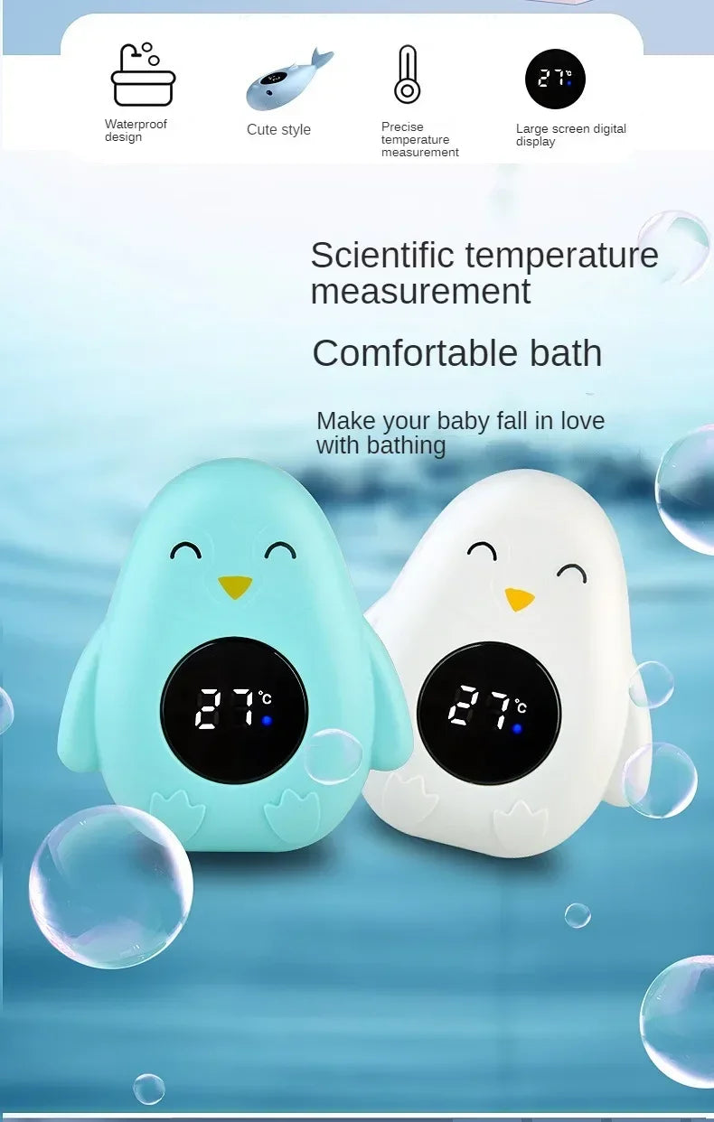 Baby Temperature Meter Floating Digital Water Baby Bath Temperature Meter LED Display Temperature Tester Safety Cartoon