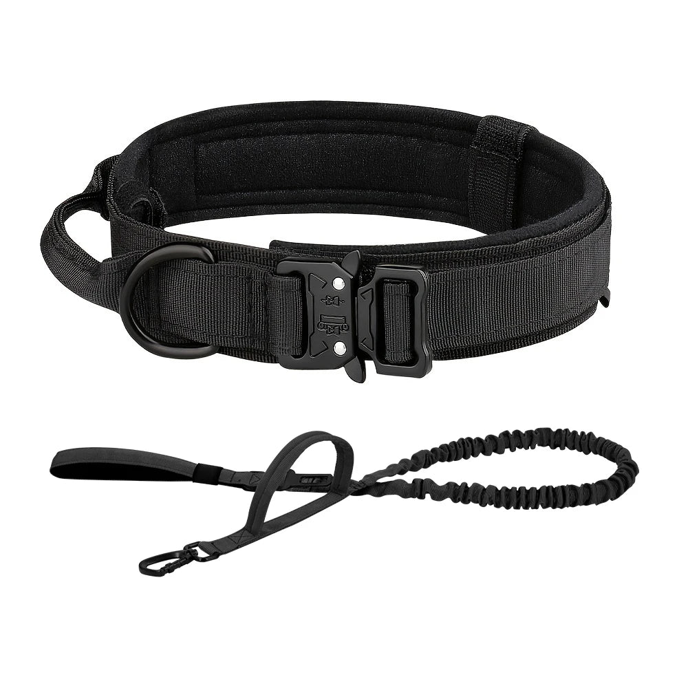 Dog Training Collar Adjustable Tactical Dog Collar And Leash Set Control Handle Pet Lead Collar For Small Big Dogs