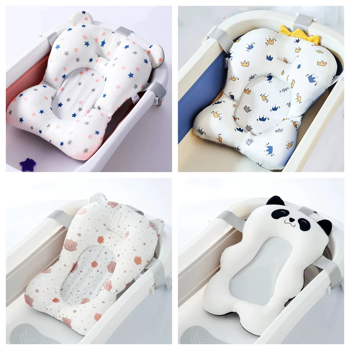 Adjustable Baby Bath Support Cushion Baby Bathtub Mat Newborn Comfortable Floating Safety Water Mat Foldable
