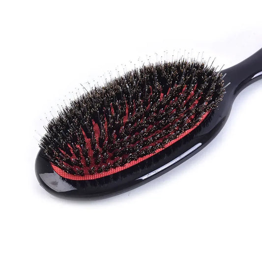 Boar Bristle Hair Brush Women Combs for Wood HairBrush Detangle Straightener Comb Barber Accessories