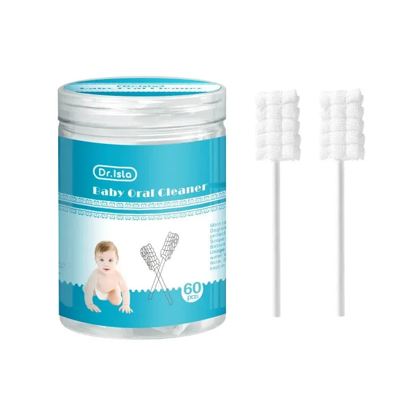 30/60pcs Baby Oral Cleaning Stick Disposable Cleaner Milk Teeth Gauze Toothbrush Baby Tongue Washing For Newborn Oral Care