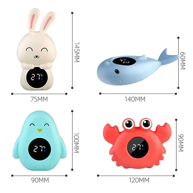 Baby Temperature Meter Floating Digital Water Baby Bath Temperature Meter LED Display Temperature Tester Safety Cartoon