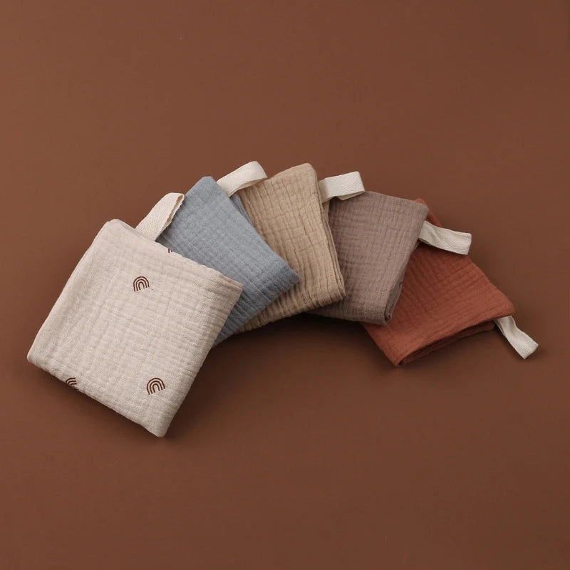 5pcs Baby Saliva Soft Absorbent Gauze Cotton Burp Cloth Kindergarten Handkerchief Newborn Washcloth Nursing Towel
