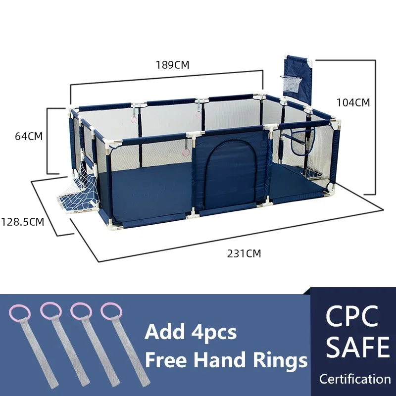 IMBABY Baby Playpen Indoor Baby Playground Large Playpen for Children Safety Protective Barrier Fence Waterproof Game Playpen